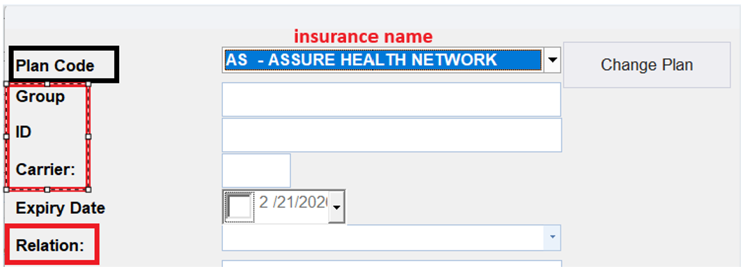 Private prescription insurance card example for pharmacy billing training